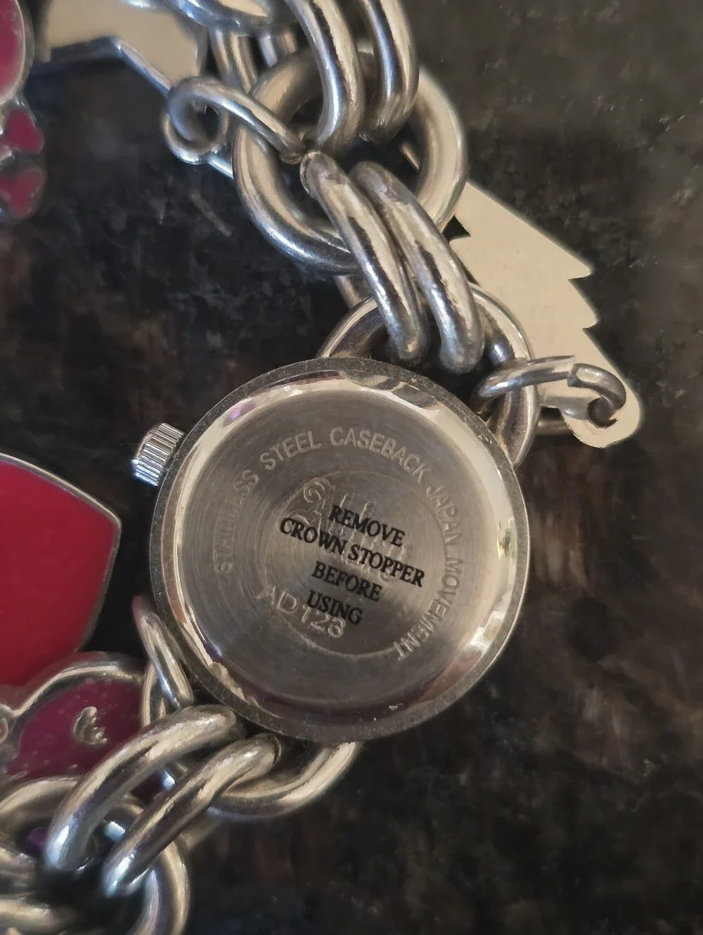 Abbey Dawn Silver-Tone Quartz Pocket Watch Charm